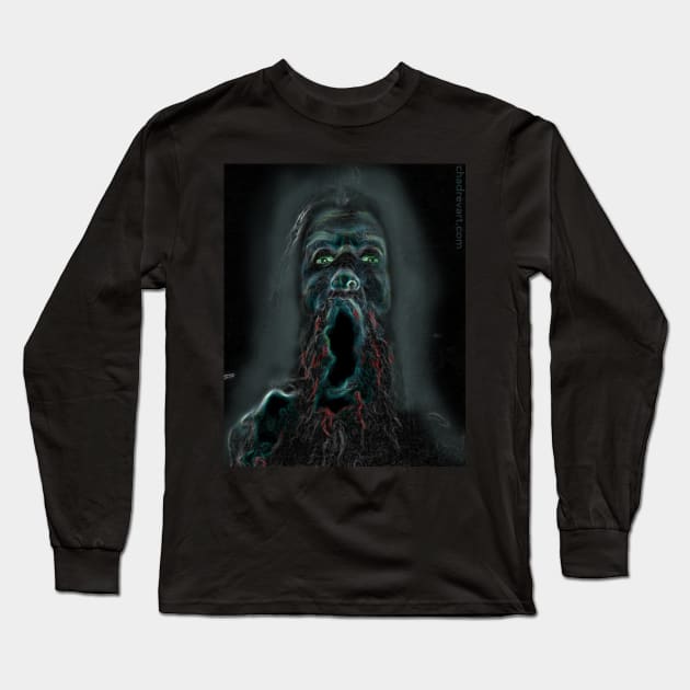 SMOKE JAW / ASHES INSIDE Long Sleeve T-Shirt by Chad Rev Art